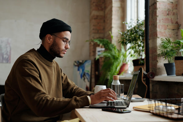 Picture of Person Working in Home Office