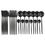 24pcs Black Gold Dinnerware Set Home Solutions Maniac