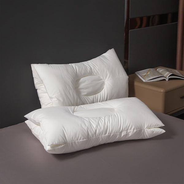 Cotton Pillow with Soybean Fiber Core - Antibacterial, Mite Proof, and Anti-Snore Home Solutions Maniac