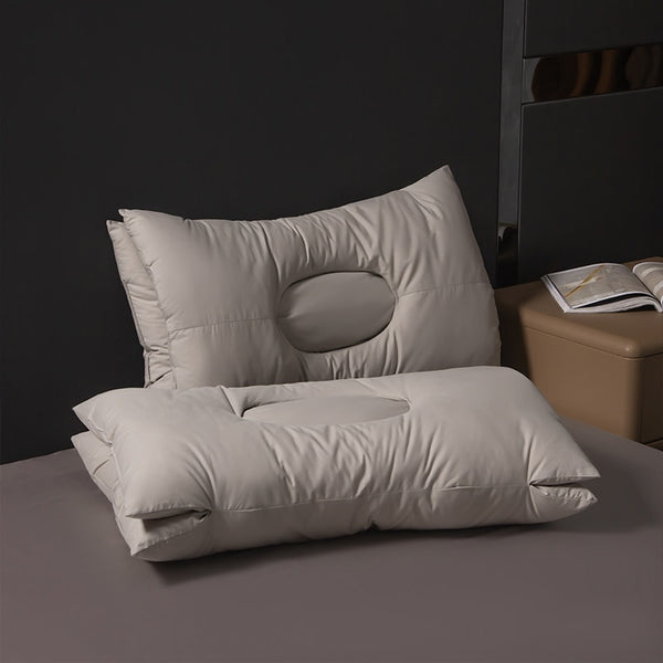 Cotton Pillow with Soybean Fiber Core - Antibacterial, Mite Proof, and Anti-Snore Home Solutions Maniac