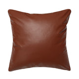 Leather Patchwork Throw Pillow Linen Cotton Bedroom Office Sofa Chair Decorative Cushion Cover Home Decor Pillowcase Home Solutions Maniac